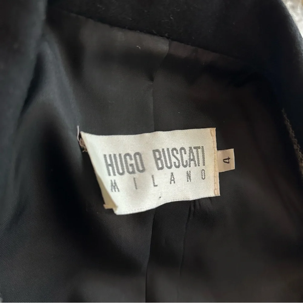 Vintage Classic Hugo Buscati Wool Tweed Blazer sz 4 90’s - Picture 6 of 7
